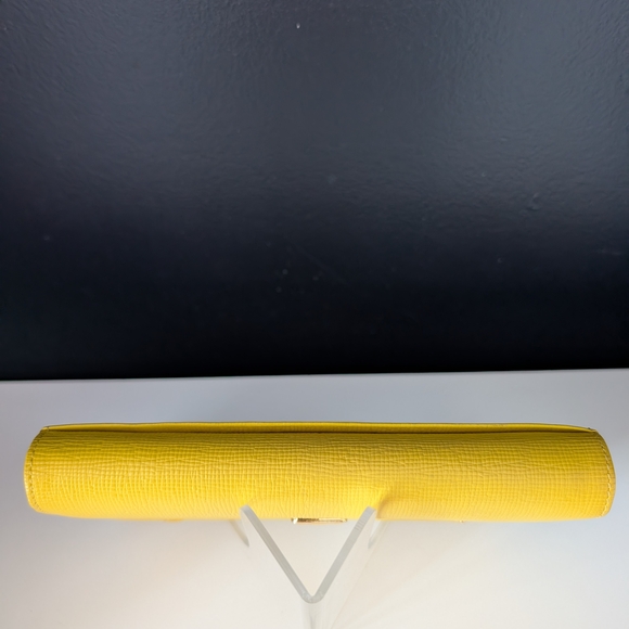 Authentic MCM Visetos Long Wallet in Rare Lemon Yellow - Picture 3 of 15